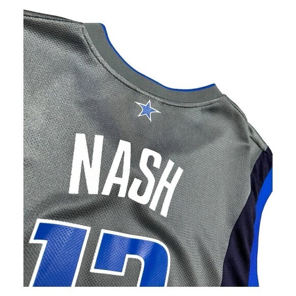 Vintage STEVE NASH Y2K Dallas Mavericks Reebok Silver NBA Basketball Jersey M - Picture 4 of 8